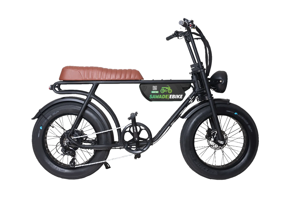 Book your SAWADEEBIKE Vintage Brown electric bike in Phuket – eco-friendly, no driving license required