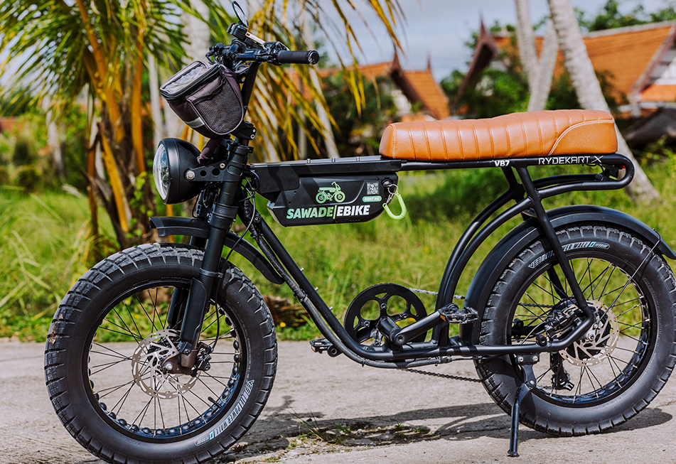 The Vintage Brown ebike, at sawadeebike Phuket
